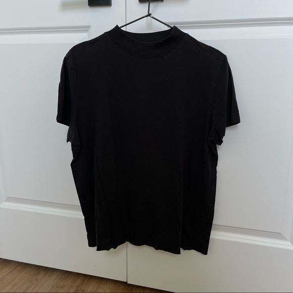 Zara Tops Zara Black Basic Mock Neck Tee Shirt Poshmark